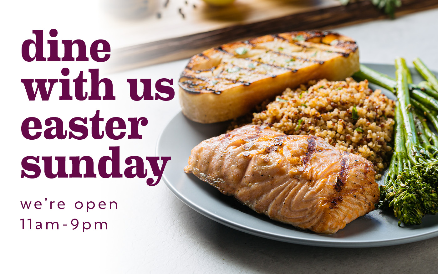Dine with us Easter Sunday